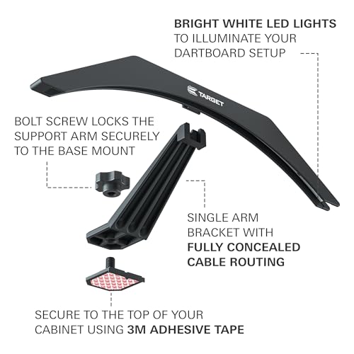Target Darts Arc Dartboard Cabinet Light Attachment System