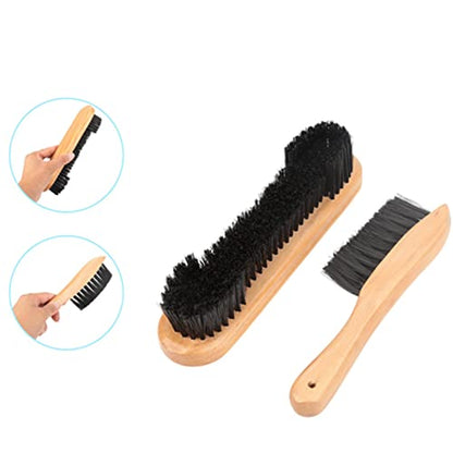 plplaaoo 2pcs Billiards Pool Table Rail Brush Set,Pool Table Brush,Snooker Table Brush Set, Pool Table Felt, Pool Tables Pool Table Felt Cleaner Billiards Pool Table Accessories(Natural Color)
