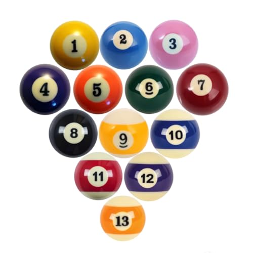 Replacement Billiards Ball, 2-1/4" Regulation Size, Object Balls with Cue Ball & Billiard #8 Ball, Standard Billiards Ball Accessories - color: 12