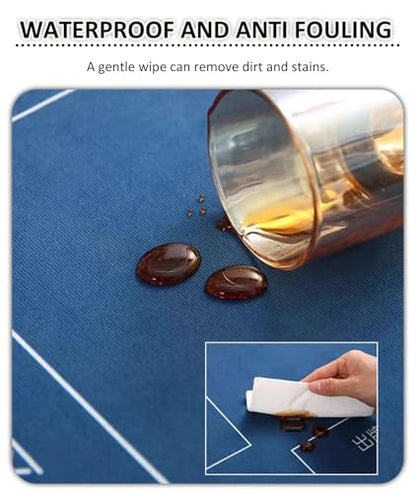 Round Mahjong Mat Silent and Noise Reduction Mahjong Tablecloth with Rubber Backing Large Play Mat for Poker, Card, Board, Tile Games(Coffee,100cm/39.37in) - color: Coffee, size: 100cm/39.37in