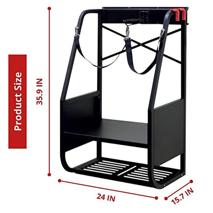 WALMANN Wall Mount Golf Bag Organizer Extra Large 2 Golf Bags Stand Golfing Equipment and Accessories Storage Rack for Garage Shed Basement