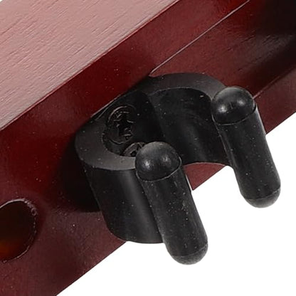 Cabilock Wood Wall-Mounted Pool Stick Rack 4-Hole Solid Wood Billiard Cue Stand Holder Set of 2 Burgundy for Game Room Storage and Display