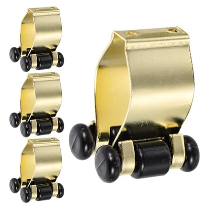 ULTECHNOVO 4pcs Metal Rod Holder and Pool Cue Clip Set, Large Bar Clamps Fishing Rod Clamp for Outdoor Pole Storage and Billiard Cue Holder Rack