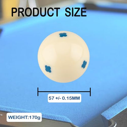 2-1/4" White Cue Balls for Pool Table,57.2mm Billiard White Ball,Red or Blue 6 Dot AAA-Grade Billard Balls,6 oz Pool Ball,A Variety of cue Balls are Available. - color: Plum Blossom