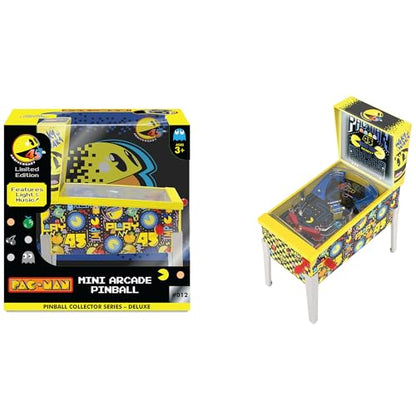Pac-Man: Mini Arcade Pinball - Collector 45th Anniversary Edition, Lights & Sounds Tabletop Game, Skill Shot Challenges, Licensed Toy, Adults-Kids 3+