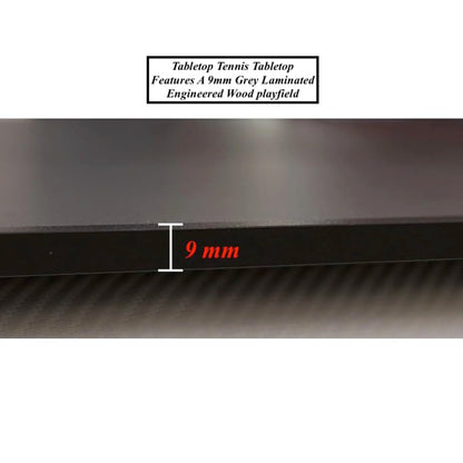 Midsize Foldable Indoor Table Tennis Conversion Top, 84 x 44 in Ping Pong Tabletop with Net & Post, 9mm Thick Playing Surface, Lightweight Compact Design, Easy Fold-Up Storage