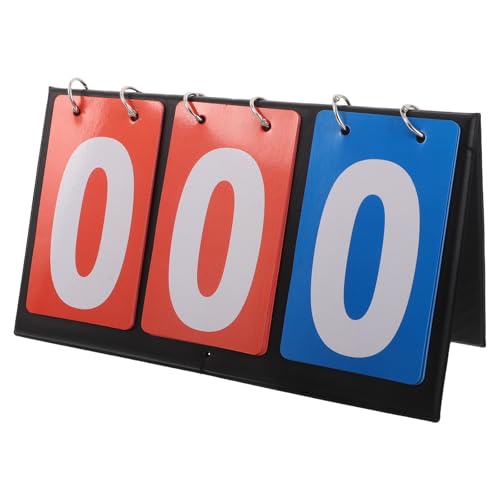 SUPVOX Flip Scoreboard 3- Table Top Scoreboard Portable Score Keeper Score Flipper for Basketball Football Soccer Volleyball Hockey Sports Competition