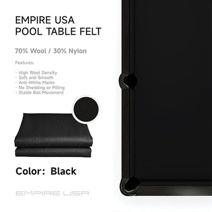 Championship - Invitational Felt w/Teflon - 7/8/9ft - color: Black, size: 7ft
