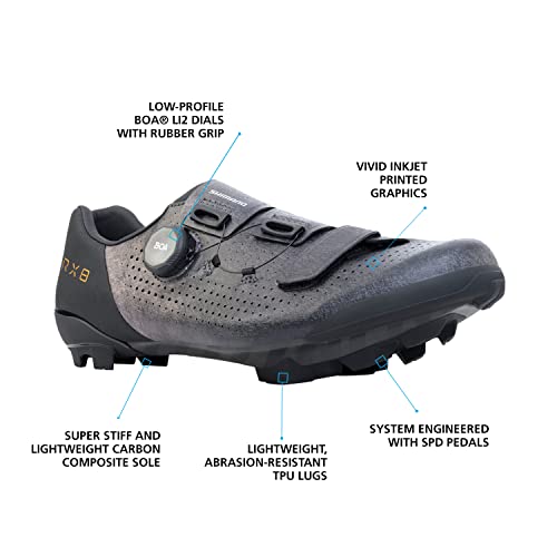 SHIMANO SH-RX801 Men’s Ultralight High Performance Gravel Racing Shoe - color: Black, size: 7