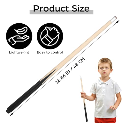 Wooden Mini Pool Cue Sticks 2pcs Short Billiard Cue for Boys and Girls Pool Sticks for Tight Space Sports Accessory Beginner Friendly