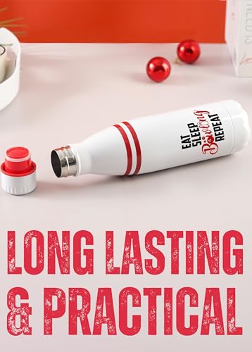 Onebttl Bowling Gifts: 17oz Stainless Steel Insulated Water Bottle - Eat Sleep Bowling Repeat - color: Eat Sleep Bowling Repeat