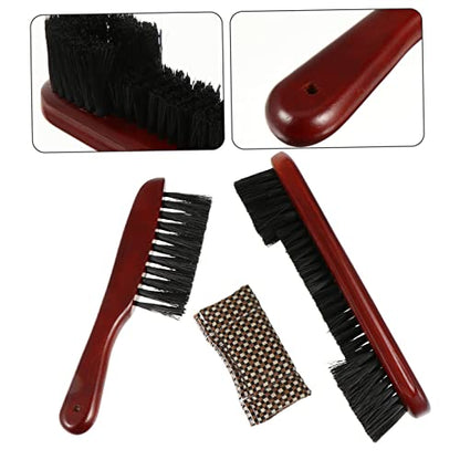 Abaodam Portable Pool Table Cleaning Brushes Set Ergonomic Billiard Table Rail Brush Reusable Easy to Clean Compact Design for Convenient Use