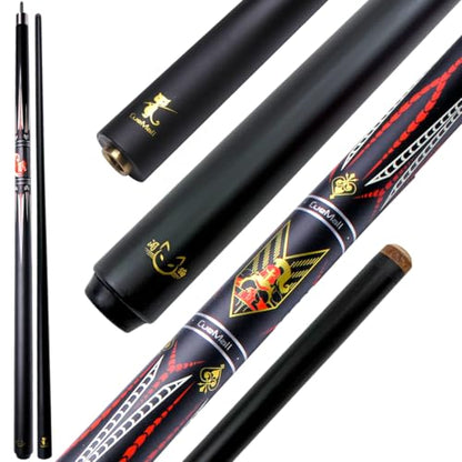 CueMall 58" 2-Piece Billiard Pool Cue Sticks,12.5mm Fiberglass Graphite Composite Billiard Cue Sticks,19oz Pool Sticks Tacos de billar for Adults Men/Women, House or Commercial/Bar Use - color: CueMall-F