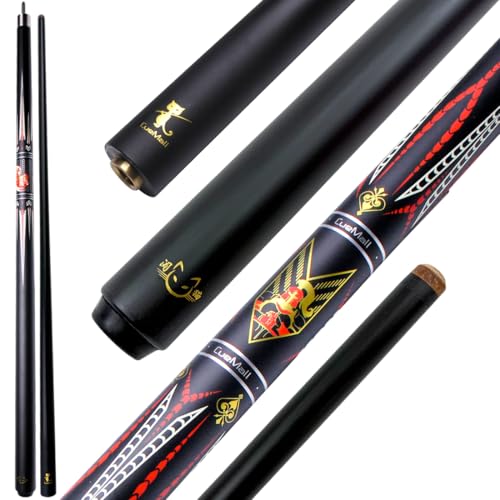 CueMall 58" 2-Piece Billiard Pool Cue Sticks,12.5mm Fiberglass Graphite Composite Billiard Cue Sticks,19oz Pool Sticks Tacos de billar for Adults Men/Women, House or Commercial/Bar Use - color: CueMall-F