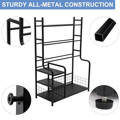 Disc Golf Storage Rack – Disc Golf Organizer with Bag Stand – Large Capacity Disc Golf Shelf, Holds 140+ Discs