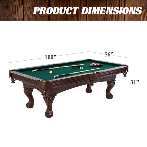 Barrington Billiards Premium 8.3 Ft Pool Table with Billiard Ball and Cue Stick Set