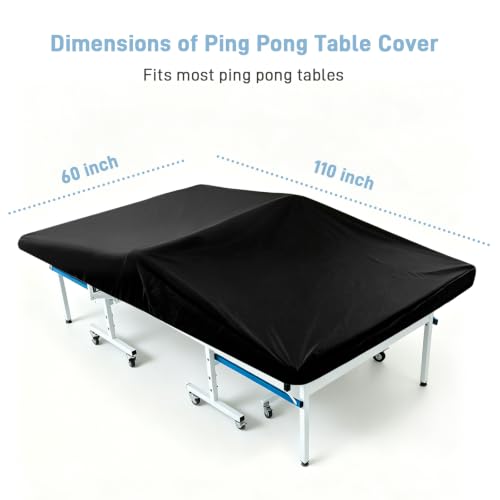 Ping Pong Table Cover Outdoor Waterproof, Table Tennis Protector Cover | Universal Fit|Outdoor & Indoor All-Weather Protection|Full Coverage|Easy Install