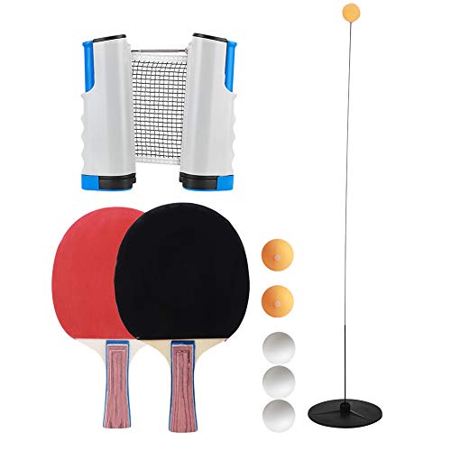 RiToEasysports Portable Table Tennis Net Set, Durable Retractable Training Set for All Ages, ABS Material, IndoorOutdoor Fun