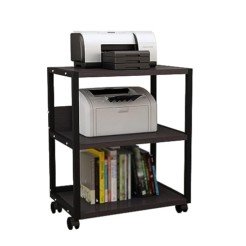 AV Media Stand Corner Shelf Wooden Corner Component Cabinet Stereo Audio Rack Tower Perfect For DVD Player/Game Console/TV Box/Cable Box/WiFi Router,3 Tier ( Color : Black , Size : 50x40x75cm ) - color: Black