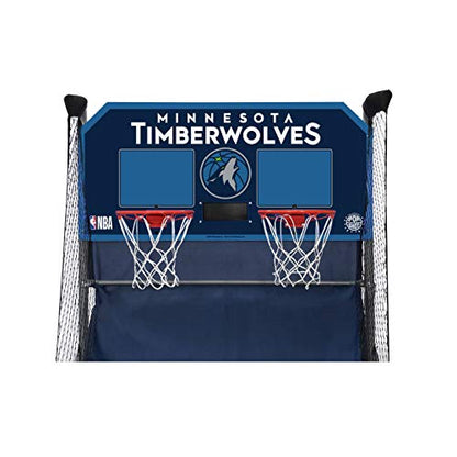 Pop-A-Shot - Home Dual Shot Arcade Basketball Game with NBA Graphics l Sensor Scoring l 16 Game Modes l 7 Balls l Foldable Storage l for All NBA Fans - style: Minnesota Timberwolves