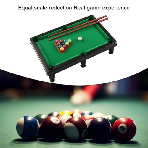 Tabletop Pool Set, Billiards Game for Family Game Night, Portable Snooker Table with and Balls, Desktop Pool Toy for and - color: S