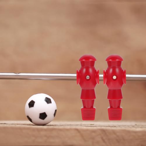 HANABASS 4pcs Red Foosball Player Dolls Resin Soccer Game Replacement Table Football Supplies for