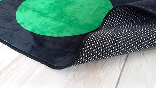 Family Game Party Twister Rug, Black Cotton Area Rug C1027S (39"x59"=100x150cm) for Kids - size: (39”x59”)=100x150cm