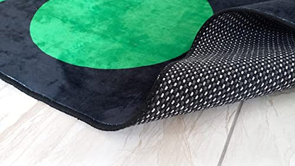 Family Game Twister Rug, Party and Kids Cotton Area Rug C1027S, Black (55"x78"=140x200cm) - size: (55”x78”)=140x200cm
