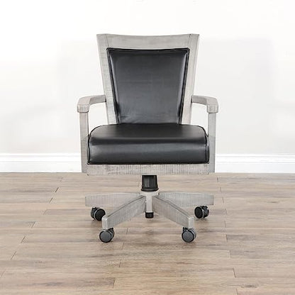 Empire USA Blaze Poker Game & Dining Table Set w/ 4-6 Game Chairs (Weathered Grey Finish 4 Game Chairs) - style: Weathered Grey finish 4 Game Chairs