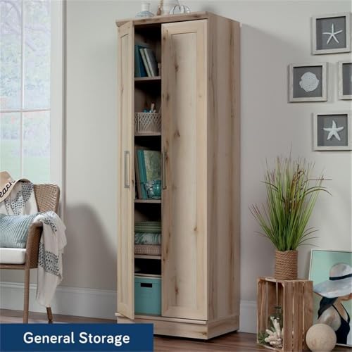 Sauder HomePlus Two Door Storage Cabinet/Pantry Cabinet, Pacific Maple Finish | Two Door - color: Pacific Maple