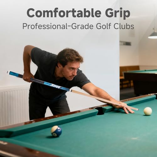 HMQQ Maple Pool Cue Sticks 4-Pack, 58" Billiard Cues in 18/19/20/21oz, Solid Maple Wood Pool Sticks for Home Bar Game Room – Durable, Smooth Grip, Multiple Color Options