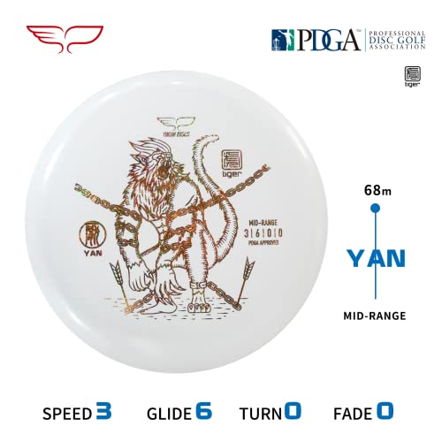 Yikun Disc Golf Midrange Professional PDGA Approved 165-176g Versatile Golf Disc Perfect for Outdoor Games and Competition (Color Disc May Vary)