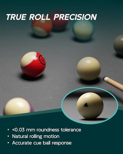 KONLLEN Phenolic Resin Billiard Balls Set 2-1/4" Regulation Size Tournament Pool Balls Set Pool Table Accessories - color: AXD-2PRO