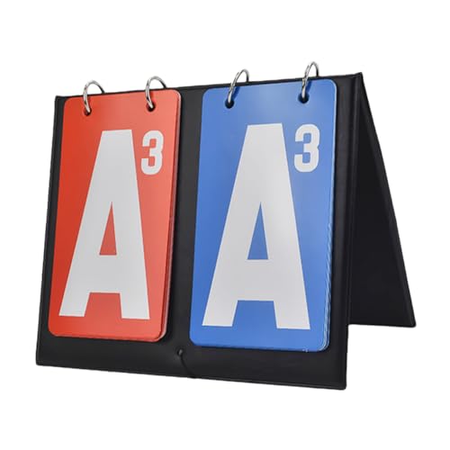 Toddmomy Portable Flip Scoreboard for Basketball Soccer Sports Scorekeeper Tabletop