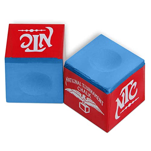 Silver Cup National Tournament Pool cue Billiard Premium Chalk - ONE Dozen - color: Tournament Blue