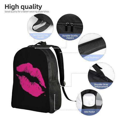 Kiss Lips Front Backpacks For Men Women Book Bag Travel Hiking Camping Work Lightweight - color: Ye20