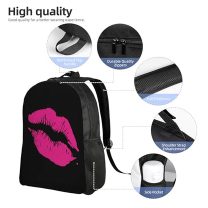Kiss Lips Front Backpacks For Men Women Book Bag Travel Hiking Camping Work Lightweight - color: Ye20