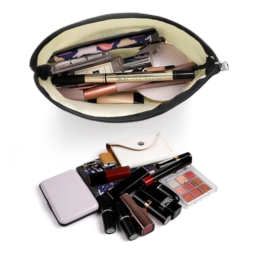 Disc Golf Icon Basket Makeup Bag Travel Cosmetic Organizer Flax Toiletry Purse Make Up Bags