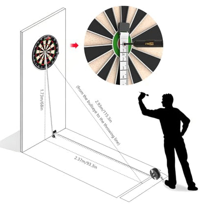 CyeeLife Retractable Dartboard Measure and Oche Guide,Darts Oche Tape Measure for Easy Set Up