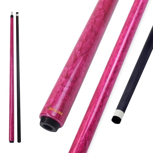 Billiard Cue Carbon T700 Carbon Fiber 56 Inch XTC 12mm Tip Billiard Accessories 1/2 Joint Handmade Straight for 8-Ball/9-Ball 18-20 Ounces - color: Red
