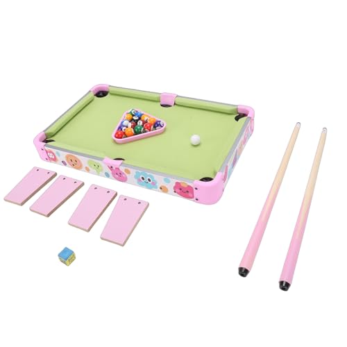 Keenso Kids Pool Table, Composite Wood Mini Pool Table for Kids, Interactive Billiard Game 20.08x12.6 Inches for Indoor Fun