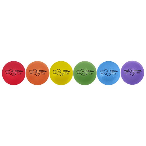 Champion Sports Rhino Skin Dodgeball Set – 6 Soft Foam Balls with Durable Coating, 6" or 7" for Gym, Playground Play - style: 7" Set of 6