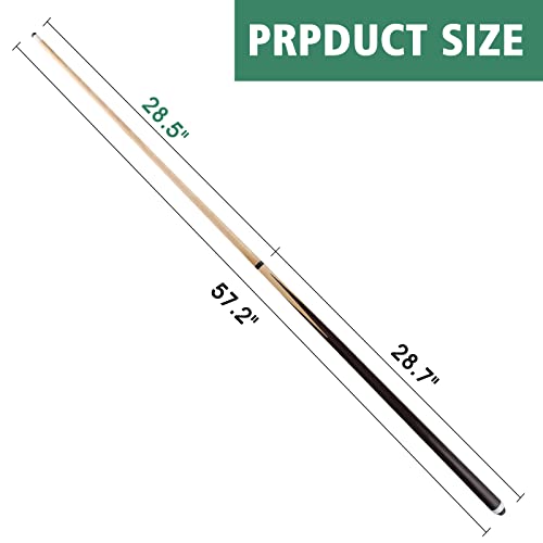 Pool Cue Sticks 36inch 42inch 48inch 52inch 58inch Set of 2 or 4,Pool Cue with 13mm Leather Tip for Adults, Beginners,2-Piece Design，(14oz to 20oz Weight Options) - size: 20OZ-58in set of 4