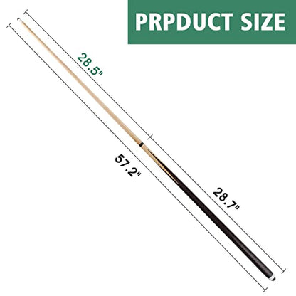 Pool Cue Sticks 36inch 42inch 48inch 52inch 58inch Set of 2 or 4,Pool Cue with 13mm Leather Tip for Adults, Beginners,2-Piece Design，(14oz to 20oz Weight Options) - size: 20OZ-58in set of 4