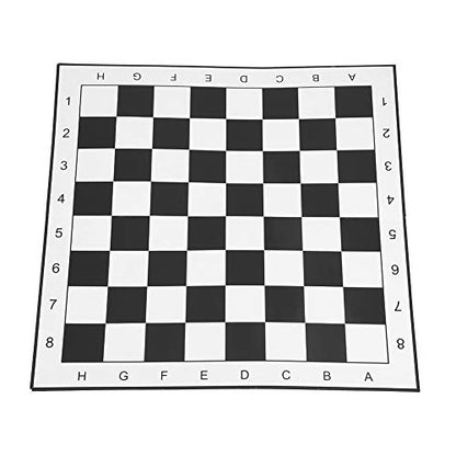 Checkers Set, 13 x 13inch Folding Board Mat, Includes Extra Large Play Pieces for Outdoor and Indoor Family Events