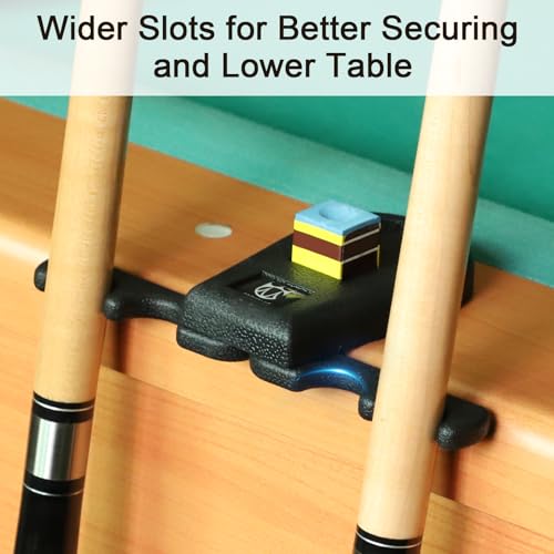 CROWN ME Portable Weighted Billiard Cue Stick Holder, Chalk holder, Blavk Cue Rest Cue Stick Holder