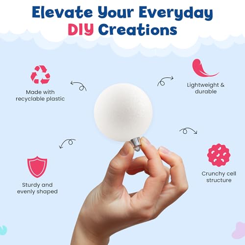 50 Pcs 2.4" White Foam Easter Eggs for Crafts – Textured Polystyrene DIY Foam Eggs for Painting, Spring Holiday Decorations, School Activities, & Handmade Ornaments – Bulk Pack, by Hygloss - size: EGGS, 1.75" x 2.4", style: 50 Pieces