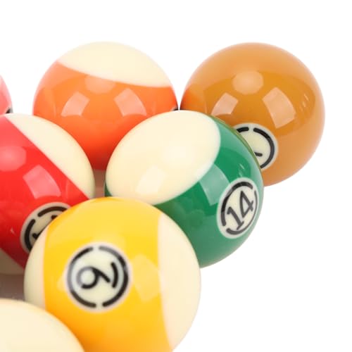 16 Pcs Billiard Ball Set Regulation Size, Professional Regulation Size Billiards Pool Balls Set, Standard Set of Pool Balls, Resin, for Billiard Table Pool Table