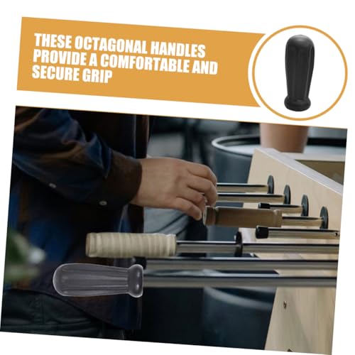Hemoton 2pcs Plastic Foosball Handles Table Football Grip Knobs for Easy Replacement and Improved Control Game Rooms and Offices