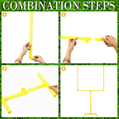 VioraWhite 2 Pcs Football Party Decoration 47.24" x 23.62" Plastic Football Goal Centerpiece Soccer Goal Post Field Post Decoration for Game Day Soccer Theme Party Decor - style: 47.24" X 23.62"
